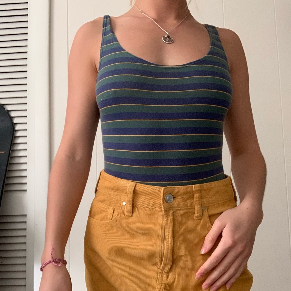 Pacsun striped bodysuit